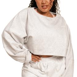 BeastPink Dámská mikina Cropped Bliss Grey