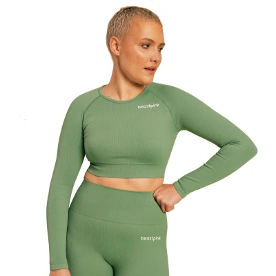 BeastPink Dámsky top Hyper Crop Top Olivine