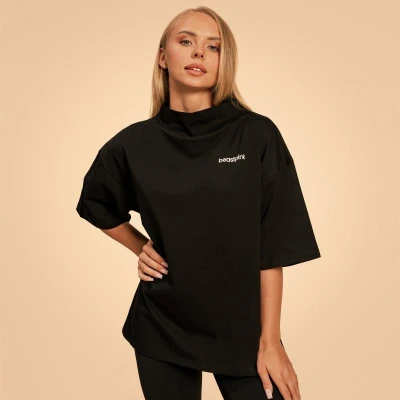 BeastPink Dámske tričko Oversized Bliss Black
