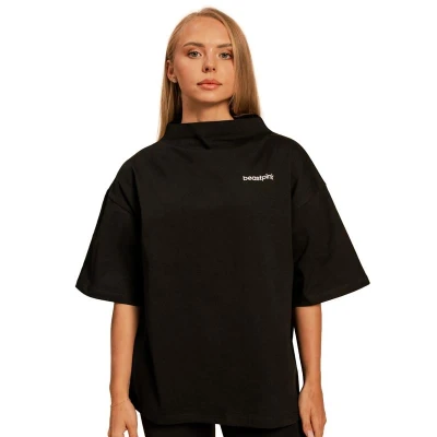 BeastPink Dámske tričko Oversized Bliss Black