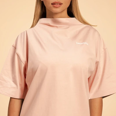 BeastPink Oversized Bliss Pink dámské tričko