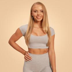 BeastPink Dámské triko Cropped Sense Grey
