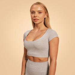BeastPink Dámské triko Cropped Sense Grey