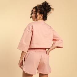 BeastPink Dámské tričko Cropped Serenity Pink
