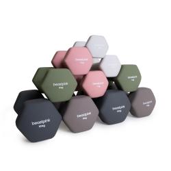 BeastPink Neoprenová jednoručka Hex 8 kg