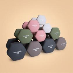 BeastPink Neoprenová jednoručka Hex 8 kg (VÝPRODEJ)