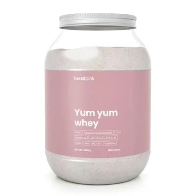 BeastPink Protein Yum Yum Whey 1000 g POUZE karamelová sušenka (VÝPRODEJ)
