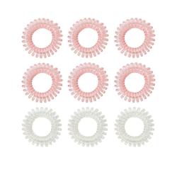 BeastPink Set spirálových gumiček do vlasů pink