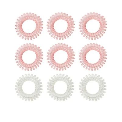 BeastPink Set spirálových gumiček do vlasů pink
