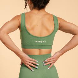 BeastPink Sportovní podprsenka Bralette Hyper Olivine