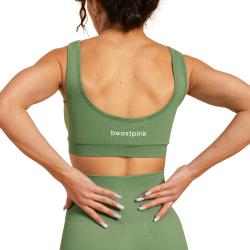 BeastPink Sportovní podprsenka Bralette Hyper Olivine