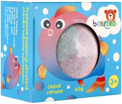 BeauTed Bomba šumivá do koupele 60g s probiotiky vonící barevná