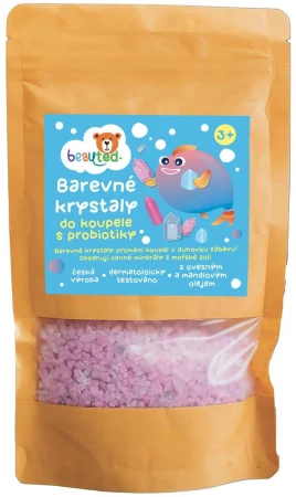 BeauTed Krystaly šumivé do koupele 172g do vody s probiotiky s vůní
