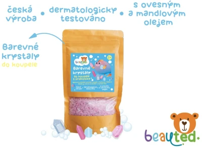 BeauTed Krystaly šumivé do koupele 172g do vody s probiotiky s vůní