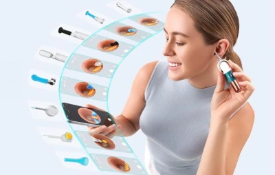 Bebird Earsight Ultra tyrkysovo-měděný kamerový otoskop