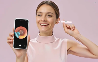 Bebird EarSight Plus I35R růžový kamerový otoskop