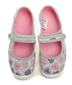 Befado 114x516 šedo ružové detské balerínky