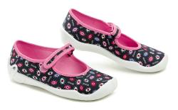 Befado 114y518 černo růžové dětské baleríny