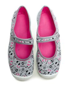 Befado 114y520 šedo růžové dětské baleríny