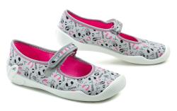 Befado 114y520 šedo růžové dětské baleríny