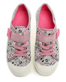 Befado 351y024 šedo ružové detské tenisky