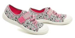 Befado 351y024 šedo ružové detské tenisky