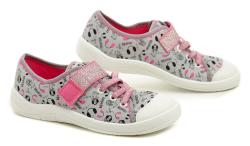 Befado 351y024 šedo ružové detské tenisky