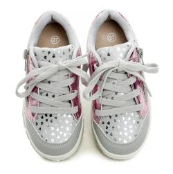 Befado 514X003 šedo růžové dívčí polobotky