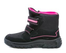 Befado 615Y003 černo růžové dětské zimní boty