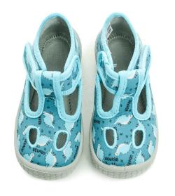 Befado 630P010 tyrkysové dětské bačkůrky