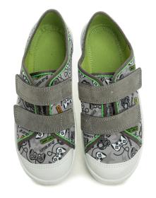 Befado 772y009 sivé detské tenisky na suchý zips