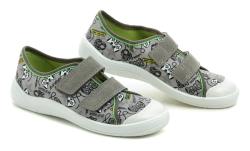 Befado 772y009 sivé detské tenisky na suchý zips