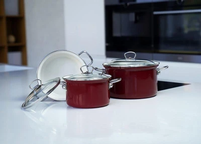 Belis Hrnec ECO-CERAMIC 24cm 6,1l se skleněnou poklicí
