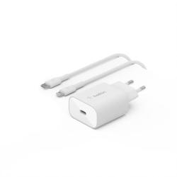 Belkin BOOST CHARGE™ 25W USB-C Power Delivery PPS nástěnná nabíječka + 1m USB-C na lightning kabel, bílá Belkin BOOST CHARGE™ 25W USB-C Power Delivery PPS nástěnná nabíječka + 1m USB-C na lightning kabel, bílá