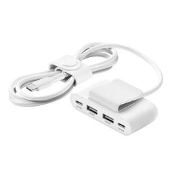 Belkin BOOST CHARGE™ 4-portový USB Power Extender (2xUSB-C, 2xUSB-A) až 30W + 2m USB-C kabel, bílá Belkin BOOST CHARGE™ 4-portový USB Power Extender (2xUSB-C, 2xUSB-A) až 30W + 2m USB-C kabel, bílá