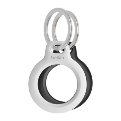 Belkin Bezpečné pouzdro na AirTag s kroužkem na klíče – černé bílé – 2pack