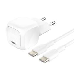 Belkin BOOST CHARGE™ 20W USB-C Power Delivery PPS nástěnná nabíječka + 1m USB-C na USB-C kabel, bílá Belkin BOOST CHARGE™ 20W USB-C Power Delivery PPS nástěnná nabíječka + 1m USB-C na USB-C kabel, bílá