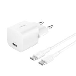 Belkin BOOST CHARGE™ 25W USB-C Power Delivery PPS nástěnná nabíječka + 1m USB-C na USB-C kabel, bílá Belkin BOOST CHARGE™ 25W USB-C Power Delivery PPS nástěnná nabíječka + 1m USB-C na USB-C kabel, bílá