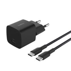 Belkin BOOST CHARGE™ 25W USB-C Power Delivery PPS nástěnná nabíječka + 1m USB-C na USB-C kabel, černá Belkin BOOST CHARGE™ 25W USB-C Power Delivery PPS nástěnná nabíječka + 1m USB-C na USB-C kabel, černá