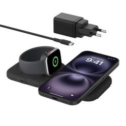 Belkin BOOST CHARGE™ PRO Qi2 2v1 Bezdrátová skládací cestovní podložka pro iPhone/Apple Watch/AirPods, černá Belkin BOOST CHARGE™ PRO Qi2 2v1 Bezdrátová skládací cestovní podložka pro iPhone/Apple Watch/AirPods, černá