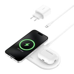 Belkin BOOST CHARGE™ PRO Qi2 2v1 Magnetická nabíjecí podložka pro iPhone/AirPods, bílá Belkin BOOST CHARGE™ PRO Qi2 2v1 Magnetická nabíjecí podložka pro iPhone/AirPods, bílá