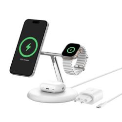 Belkin BOOST CHARGE™ PRO Qi2 3v1 Bezdrátové nabíjení pro iPhone/Apple Watch/AirPods, bílá Belkin BOOST CHARGE™ PRO Qi2 3v1 Bezdrátové nabíjení pro iPhone/Apple Watch/AirPods, bílá