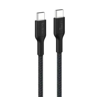 Belkin BOOST CHARGE™ PRO USB-C/USB-C kabel 240W, 2m, černý - odolný Belkin BOOST CHARGE™ PRO USB-C/USB-C kabel 240W, 2m, černý - odolný