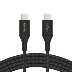 Belkin BOOST CHARGE™ USB-C/USB-C kabel 240W, 2m, černý - odolný Belkin BOOST CHARGE™ USB-C/USB-C kabel 240W, 2m, černý - odolný