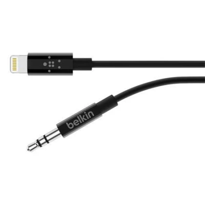 Belkin ROCKSTAR Lightning/3,5mm jack kabel, 0,9m, černý
