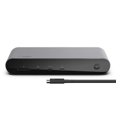 Belkin Thunderbolt 4 Pro Dock - podpora 3 displejů až 8K, TB4, USB-C, USB-A, HDMI, SD, GbE, Audio, Mac/PC Belkin Thunderbolt 4 Pro Dock - podpora 3 displejů až 8K, TB4, USB-C, USB-A, HDMI, SD, GbE, Audio, Mac/PC