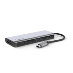 Belkin USB-C 7v1 Multiport adapter - 4K HDMI, USB-C PD 3.0, 2x USB-A 3.0, čtečka SD a micro SD karet, 3,5mm jack Belkin USB-C 7v1 Multiport adapter - 4K HDMI, USB-C PD 3.0, 2x USB-A 3.0, čtečka SD a micro SD karet, 3,5mm jack