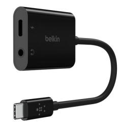 Belkin USB-C adaptér/rozdvojka 1x USB-C M/ 1x USB-C F napájení 60W + 1x 3,5mm jack, černá Belkin USB-C adaptér/rozdvojka 1x USB-C M/ 1x USB-C F napájení 60W + 1x 3,5mm jack, černá