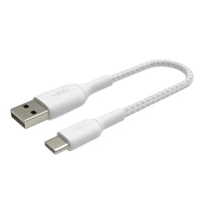 Belkin BOOST CHARGE™ USB-C/USB-A kabel, 15cm, bílý - odolný Belkin BOOST CHARGE™ USB-C/USB-A kabel, 15cm, bílý - odolný