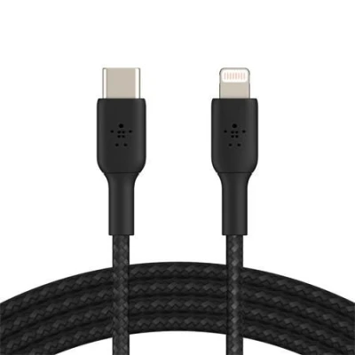 Belkin BOOST CHARGE Lightning/USB-C kabel, 2m, černý - odolný